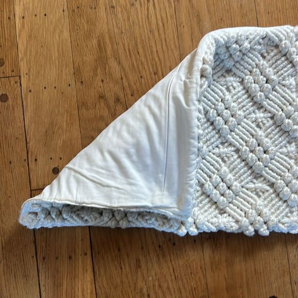 Boho White Throw Pillow Cover - Picture 5 of 10